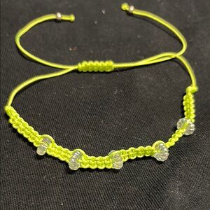 Green Macramé Adjustable Bracelet
